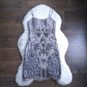 Sue Wong Y2K Medieval Corded Ribbon French Beaded Lace